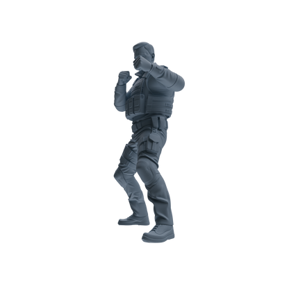 MRY-SFW SSTR112  Miniatures Soldier Model Kit Boston Attack Modern Boston Police Three-Person Arrest Group