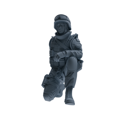 MRY-SFW SSTR327 Modern Counter-Terrorism SWAT Fire Support Operator Combat 3 Four-Person Group