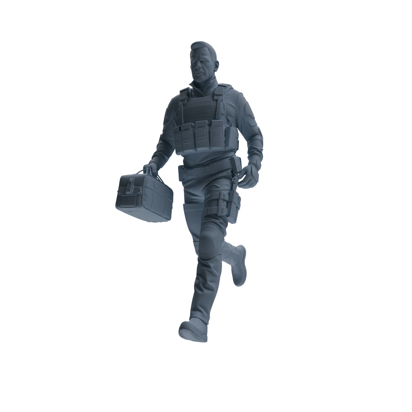 MRY-SFW SSTR120 Miniatures Soldier Model Kit Boston Attack Modern Boston Police Four-Person Rescue Group 2