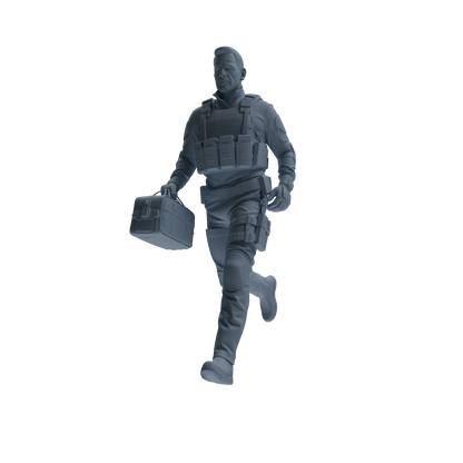 MRY-SFW SSTR120 Miniatures Soldier Model Kit Boston Attack Modern Boston Police Four-Person Rescue Group 2