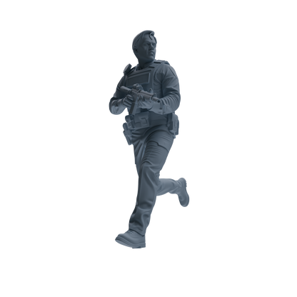 MRY-SFW SSTR121 Miniatures Soldier Model Kit Boston Attack Modern Boston Police Four-Person Gunfight Group