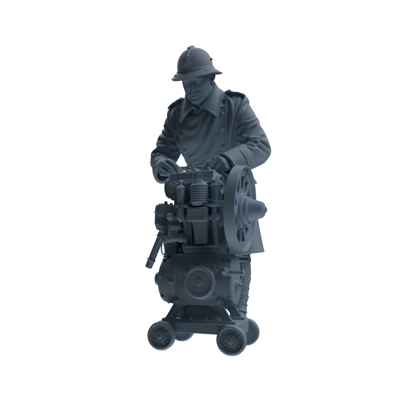 MRY-SFW SSTR259 WWI French Army Logistics Soldier Maintenance Four-Person Group
