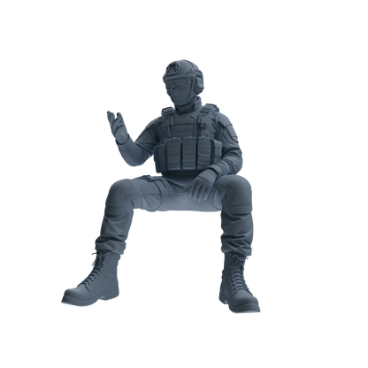 MRY-SFW SSTR348 Modern American Mercenary Conversation 2 Four-Person Group