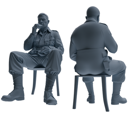 MRY-SFW SSTR068 Miniatures Soldier Model Kit Saving Ryan in Normandy WWII U.S. Army Six-Person Eating Group