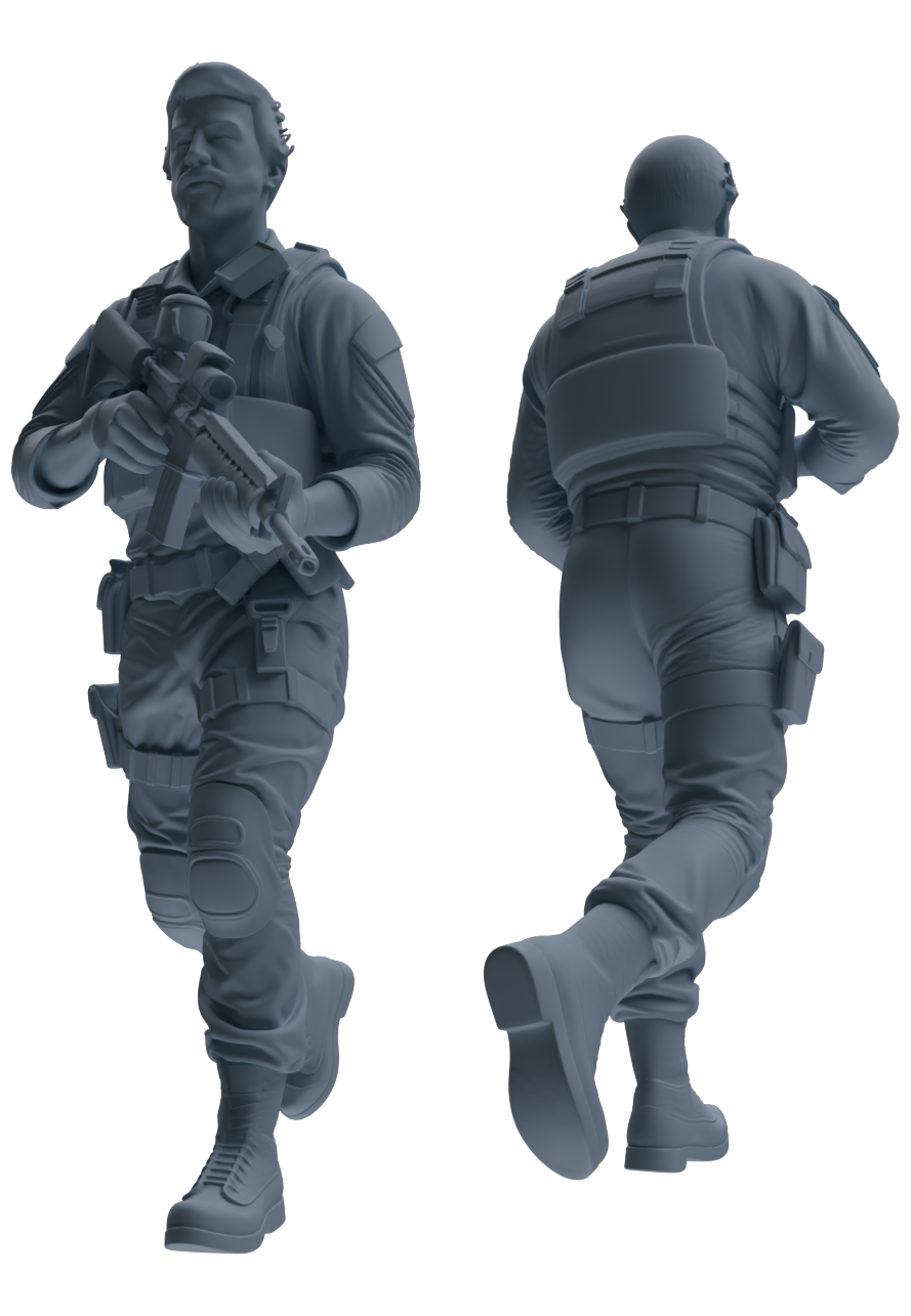 MRY-SFW SSTR024 Miniatures Soldier Model Kit Modern Navy SEAL Six-Person Firefight Group