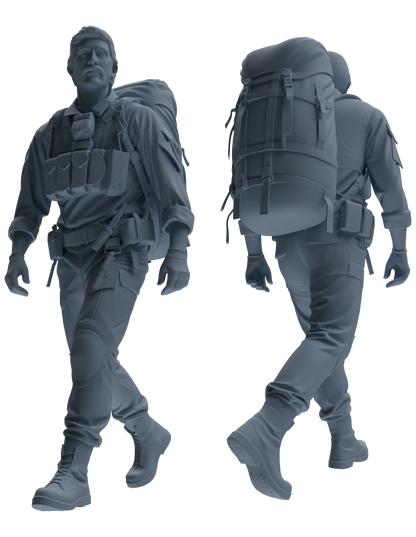 MRY-SFW SSTR020 Miniatures Soldier Model Kit Modern Navy SEAL Six-Person Foot March Group