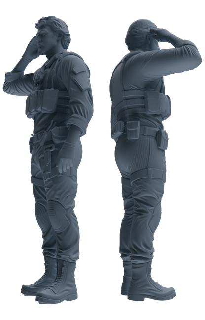 MRY-SFW SSTR013 Miniatures Soldier Model Kit Modern Navy SEAL Six-Person Saluting Group