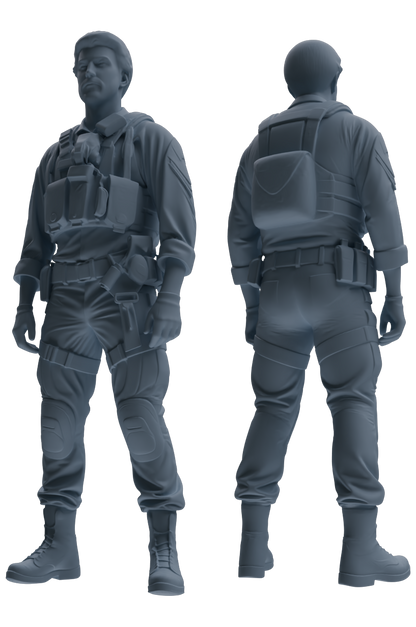 MRY-SFW SSTR025 Miniatures Soldier Model Kit Modern Navy SEAL Six-Person Guard Duty Group
