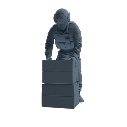 MRY-SFW SSTR236 Modern French Army Logistics Soldier Logistics Four-Person Group