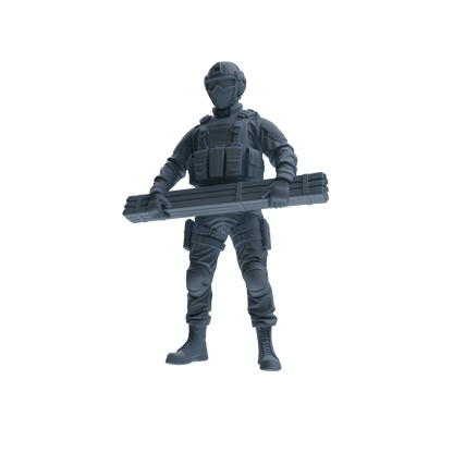 MRY-SFW SSTR344 Modern American Mercenary Carrying Four-Person Group