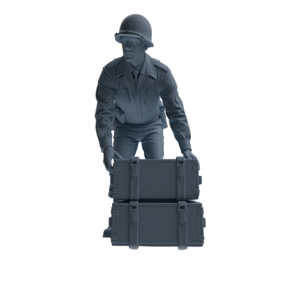 MRY-SFW SSTR225 WWII U.S. Army Logistics Soldier Logistics Four-Person Group