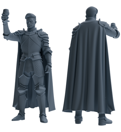 MRY-SFW SSTR090 Miniatures Soldier Model Kit Medieval Knight Six-Person Celebration Group