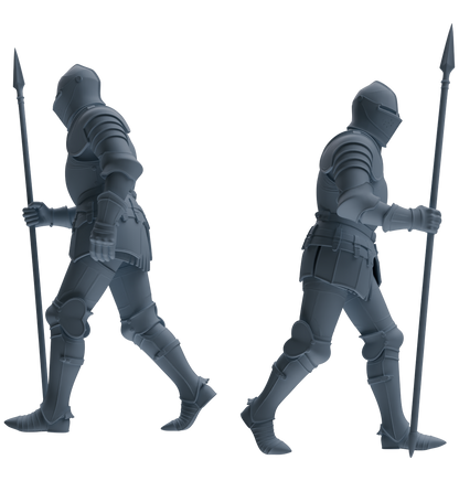 MRY-SFW SSTR094 Miniatures Soldier Model Kit Medieval Knight Six-Person Marching Group