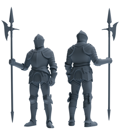 MRY-SFW SSTR093 Miniatures Soldier Model Kit Medieval Knight Six-Person Diplomatic Group