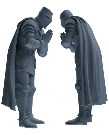 MRY-SFW SSTR085 Miniatures Soldier Model Kit Medieval Knight Five-Person Confession Group