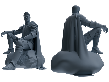 MRY-SFW SSTR081 Miniatures Soldier Model Kit Medieval Knight Without Helmet Four-Person Rest Group