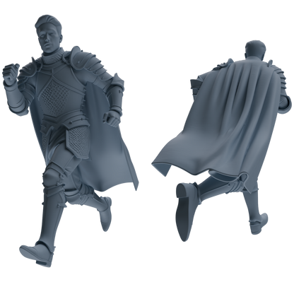 MRY-SFW SSTR082 Miniatures Soldier Model Kit Medieval Knight Without Helmet Four-Person Training Group