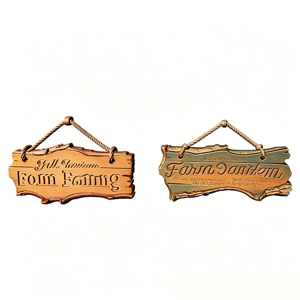 MRY-SFW LYTS595 3D Printed Unpainted White Resin, Farm Inspirational Wooden Sign, Miniature Rustic Yard Diorama Decor