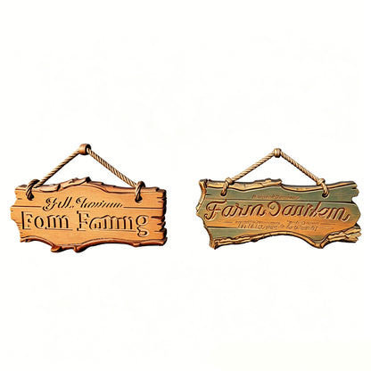 MRY-SFW LYTS595 3D Printed Unpainted White Resin, Farm Inspirational Wooden Sign, Miniature Rustic Yard Diorama Decor