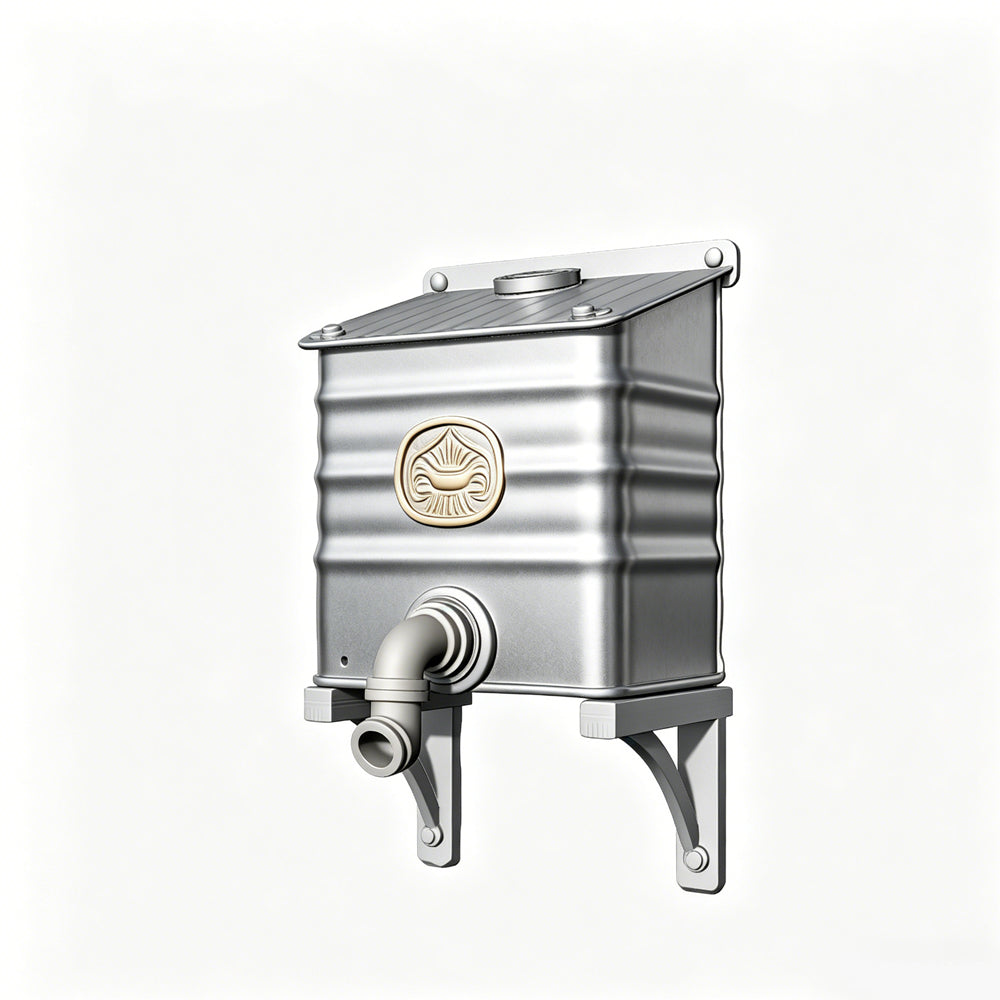 MRY-SFW LYTS621 3D Printed Unpainted White Resin, Vintage Wall-Mounted Rainwater Collection Tank, Miniature Courtyard Scene Ornament