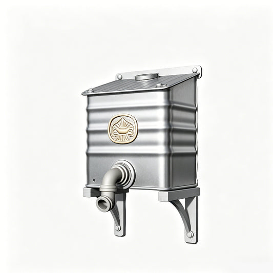 MRY-SFW LYTS621 3D Printed Unpainted White Resin, Vintage Wall-Mounted Rainwater Collection Tank, Miniature Courtyard Scene Ornament