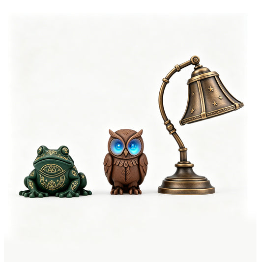 MRY-SFW LYTS685 3D Printed Wizard School Dorm Accessories Set, Unpainted White Model, Fantasy Miniature Scene Props
