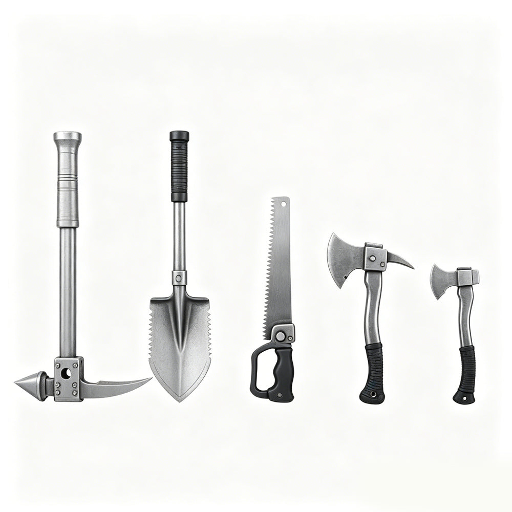 MRY-SFW LYTS677 3D Printed Battlefield Tool Set, Unpainted White Model, Military Miniature Scene Accessories