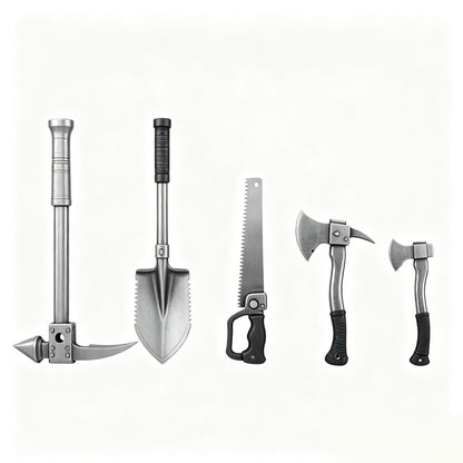 MRY-SFW LYTS677 3D Printed Battlefield Tool Set, Unpainted White Model, Military Miniature Scene Accessories