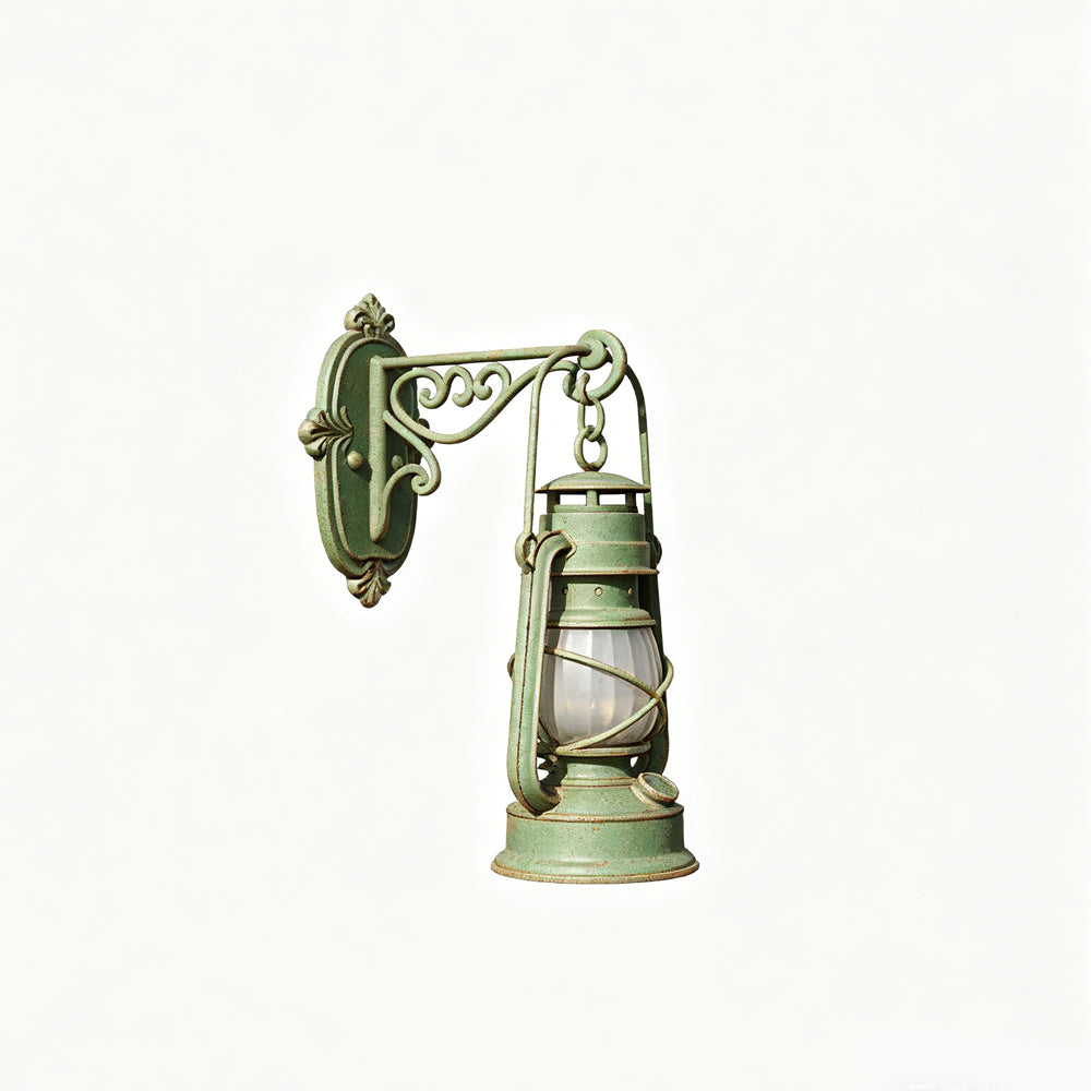 MRY-SFW LYTS599 3D Printed Unpainted White Resin, Vintage Oil Lamp Wall Sconce, Retro Farmhouse Miniature Wall Decor