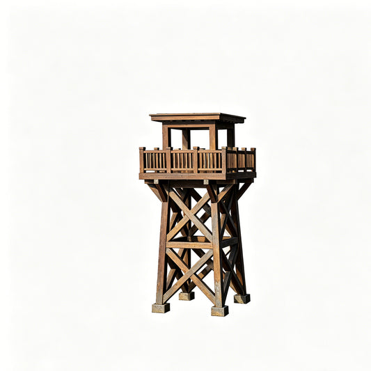 MRY-SFW LYTS659 3D Printed Open Watchtower Model, Unpainted White Model, Wargaming Terrain Accessory