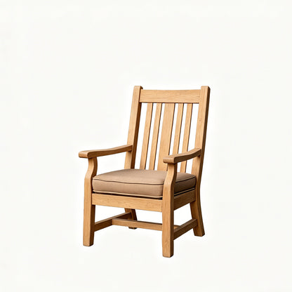 MRY-SFW LYTS592 3D Printed Unpainted White Resin Miniature Rustic American Accent Chair for Dollhouse Patio Diorama