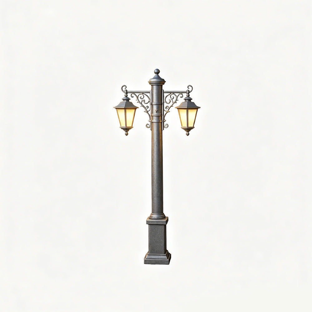 MRY-SFW LYTS619 Unpainted 3D Printed Retro European Street Lamp, Dollhouse Miniature Garden Decor