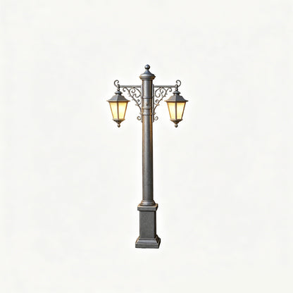 MRY-SFW LYTS619 Unpainted 3D Printed Retro European Street Lamp, Dollhouse Miniature Garden Decor