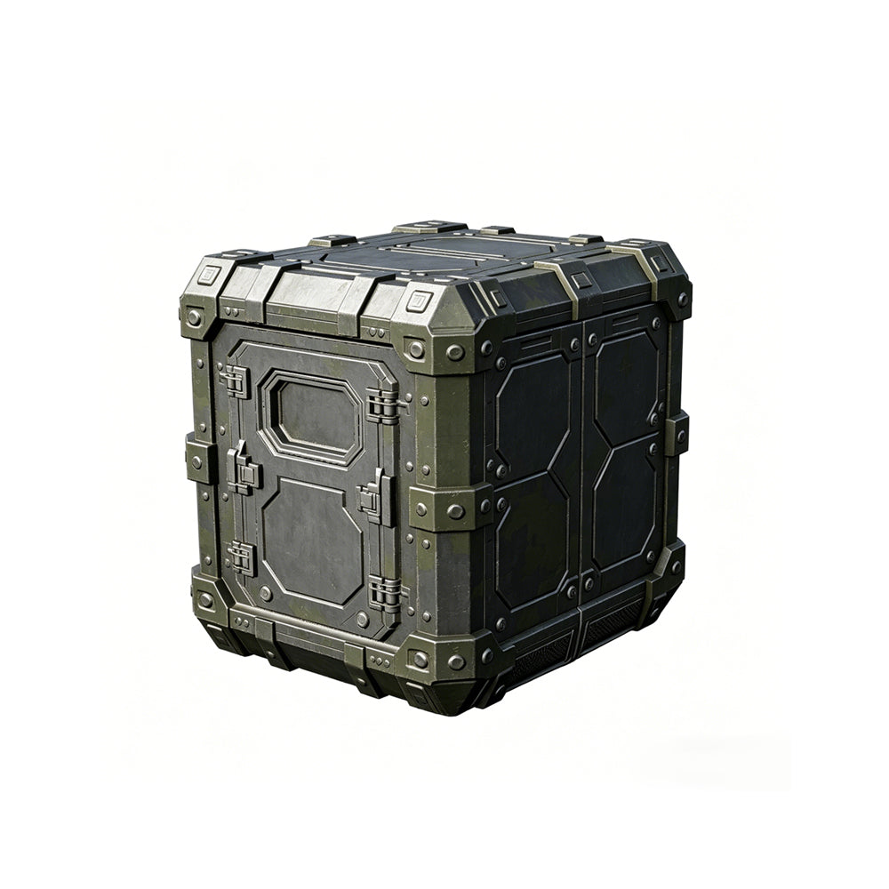MRY-SFW LYTS664 3D Printed Sci-Fi Modular Armored Container Model, Unpainted White Model, Wargaming Terrain Accessory