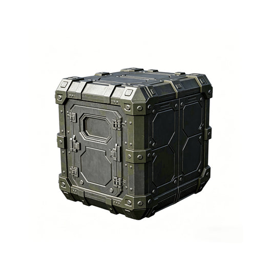MRY-SFW LYTS664 3D Printed Sci-Fi Modular Armored Container Model, Unpainted White Model, Wargaming Terrain Accessory