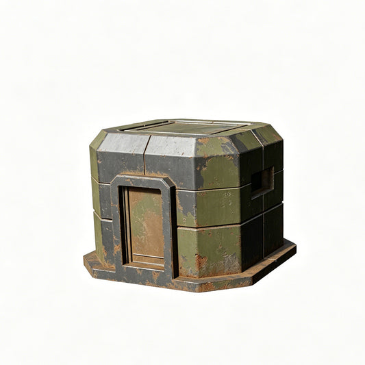 MRY-SFW LYTS660 3D Printed Military Bunker Model, Unpainted White Model, Wargaming Terrain Accessory