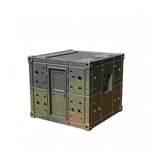 MRY-SFW LYTS662 3D Printed Sci-Fi Modular Armored Building Model, Unpainted White Model, Wargaming Terrain Accessory