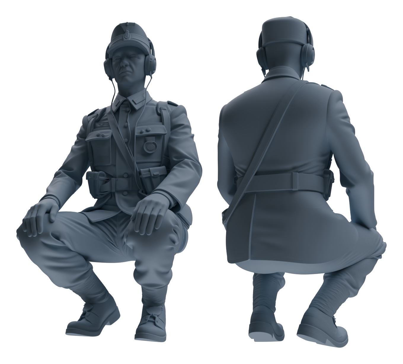 MRY-SFW LYGR651 WWII Mine Soldier Six-Person Daily Routine