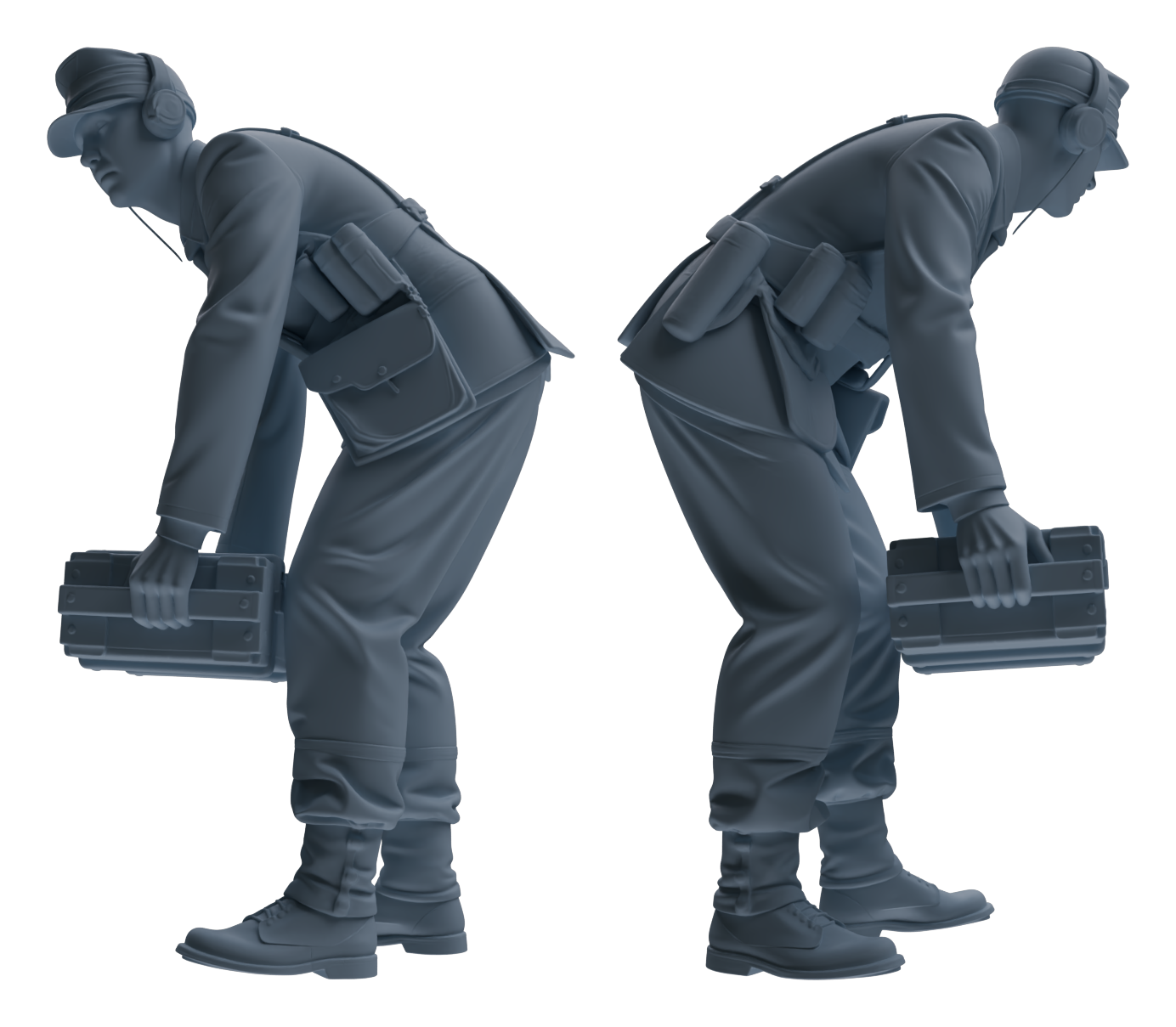 MRY-SFW LYGR653 WWII Mine Soldier Seven-Person Carrying Group