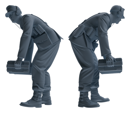 MRY-SFW LYGR653 WWII Mine Soldier Seven-Person Carrying Group