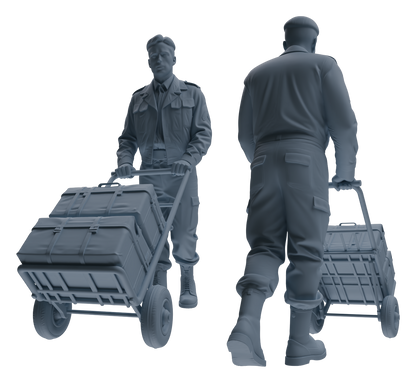 MRY-SFW LYGR614 Historical WWII U.S. Army Six-Person Construction Site Carrying Group