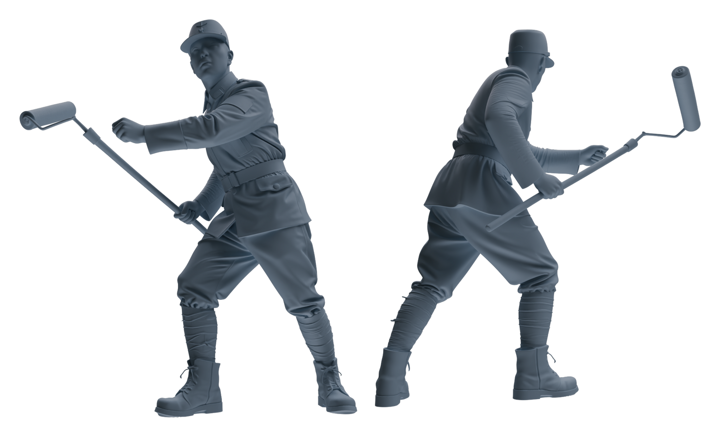 MRY-SFW LYGR611 Historical WWII Japanese Army Six-Person Construction Site Work Group