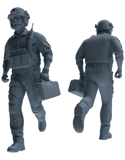 MRY-SFW SSTR030 Miniatures Soldier Model Kit 1993 Mogadishu Black Hawk Helicopter Soldier Casualty Rescue Six-Person Group