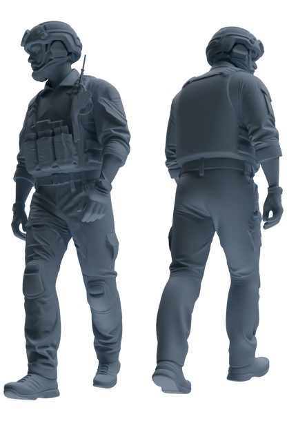 MRY-SFW SSTR036 Miniatures Soldier Model Kit 1993 Mogadishu Black Hawk Helicopter Soldier Patrol Six-Person Group