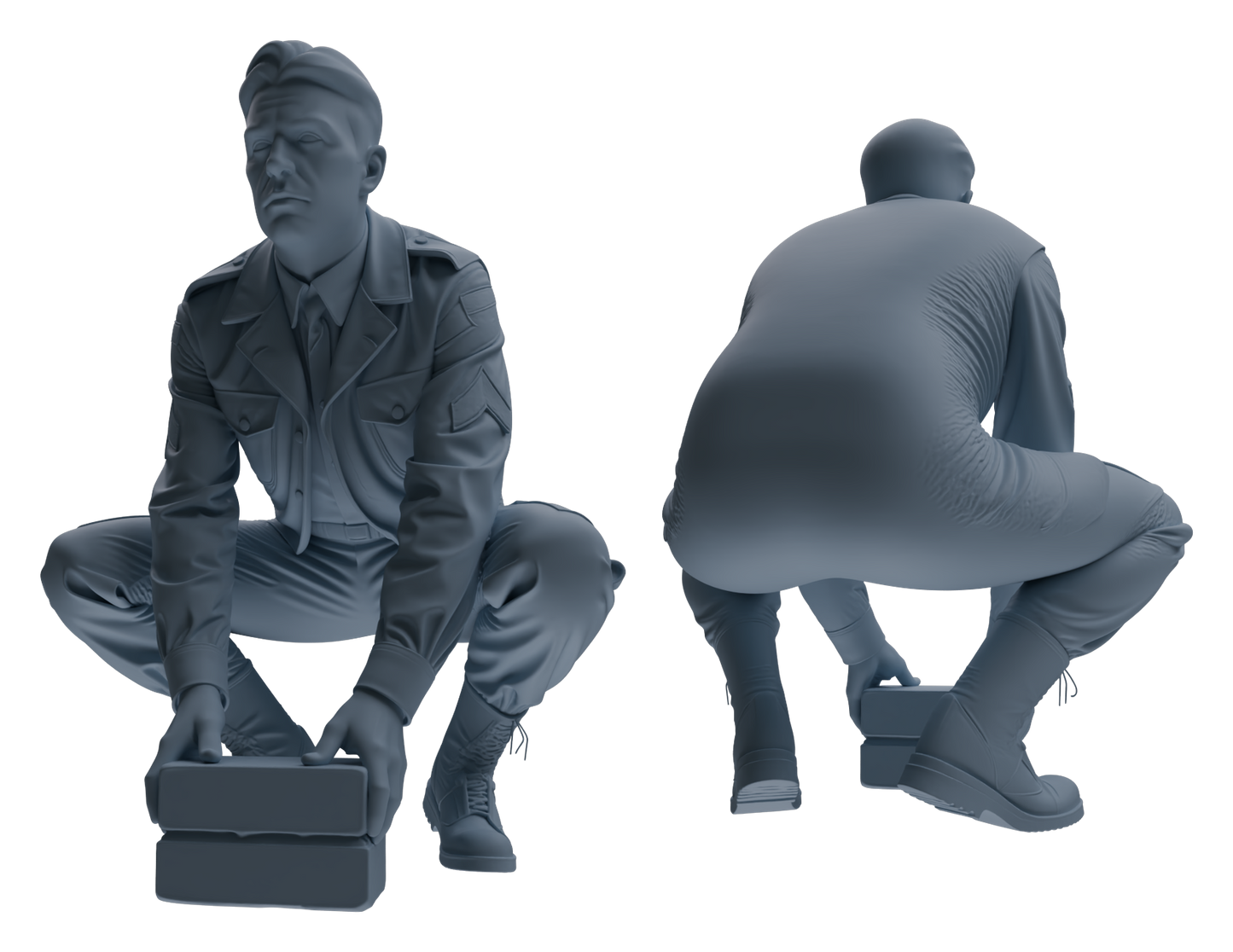 MRY-SFW LYGR613 Historical WWII U.S. Army Six-Person Construction Site Group