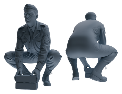 MRY-SFW LYGR613 Historical WWII U.S. Army Six-Person Construction Site Group