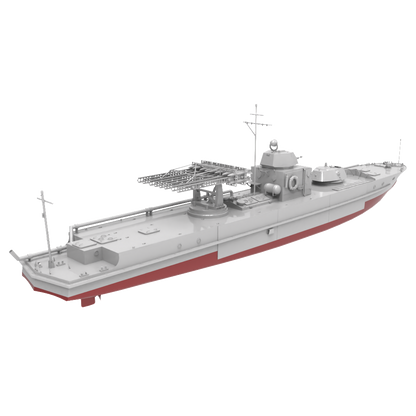 RHWS020S Military Model Kit Full Hull Soviet Project 1124 Armoured Gunboat