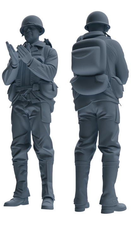 MRY-SFW SSTR065 Miniatures Soldier Model Kit Saving Ryan in Normandy WWII U.S. Army Six-Person Singing Group