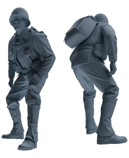 MRY-SFW SSTR076 Miniatures Soldier Model Kit Saving Ryan in Normandy WWII U.S. Army Six-Person Patrol Group
