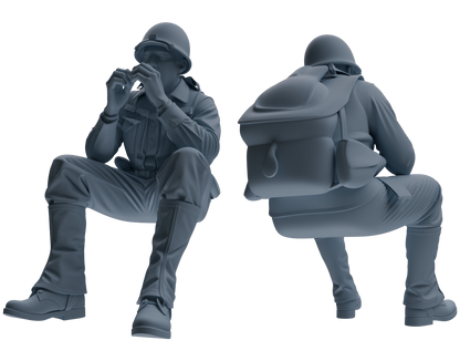 MRY-SFW SSTR068 Miniatures Soldier Model Kit Saving Ryan in Normandy WWII U.S. Army Six-Person Eating Group